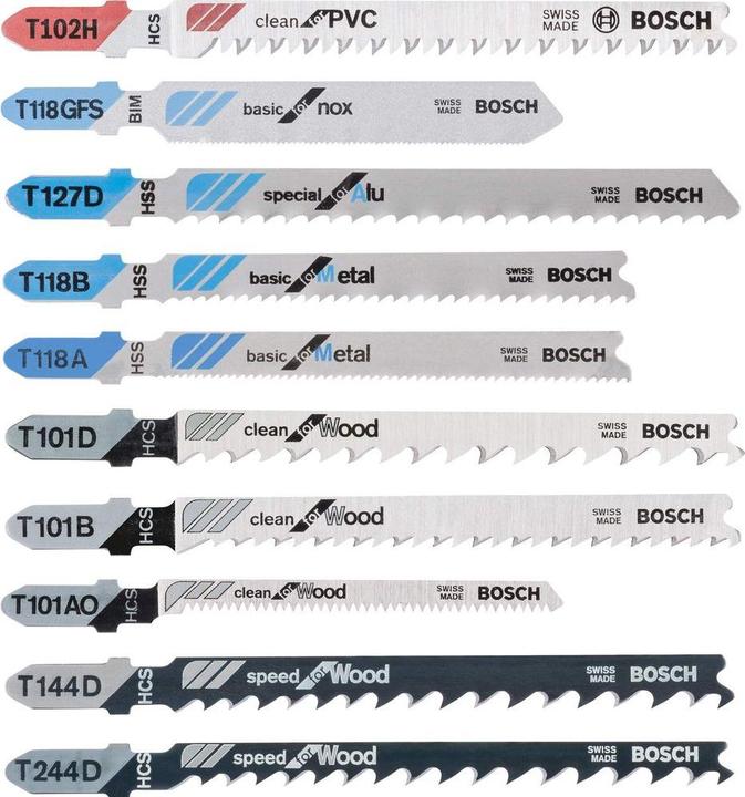 Produktbild Bosch Professional Zubehör Stichsägeblatt-Set All in One, 10-teilig