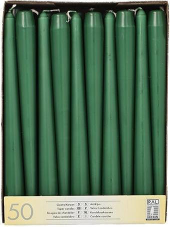 Actual product image Papstar Candlestick candles, 22 mm, dark green, pack of 50 Diameter: 22 mm, height: 250 mm, burning time: (50 pcs.)