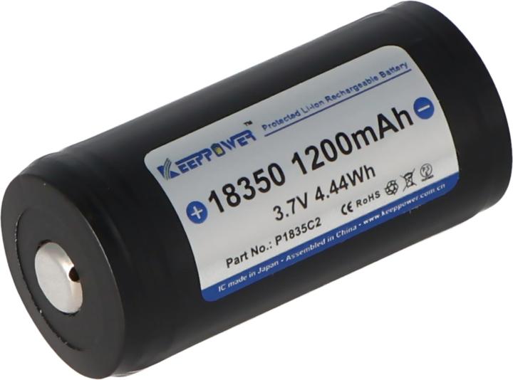 Actual product image Keeppower 18350 (1 pcs., 18350, 1200 mAh)