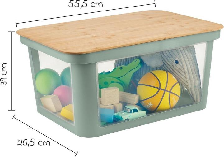 Produktbild Rotho Babydesign Spielzeugbox PINA 45 l Sage Green