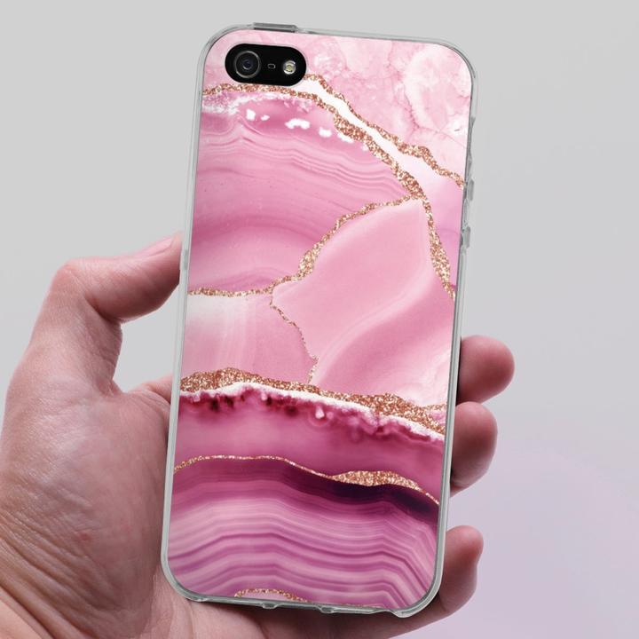 Produktbild DeinDesign Silikon Hülle für Apple iPhone 5s Handyhülle Case Smartphone Schutzhülle Glitzer Look Marmor (Apple iPhone 5s)
