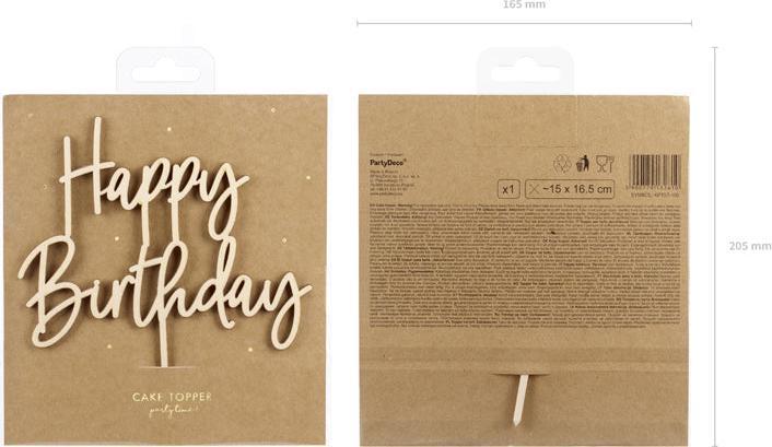 Actual product image Partydeco Happy Birthday (1 Piece)