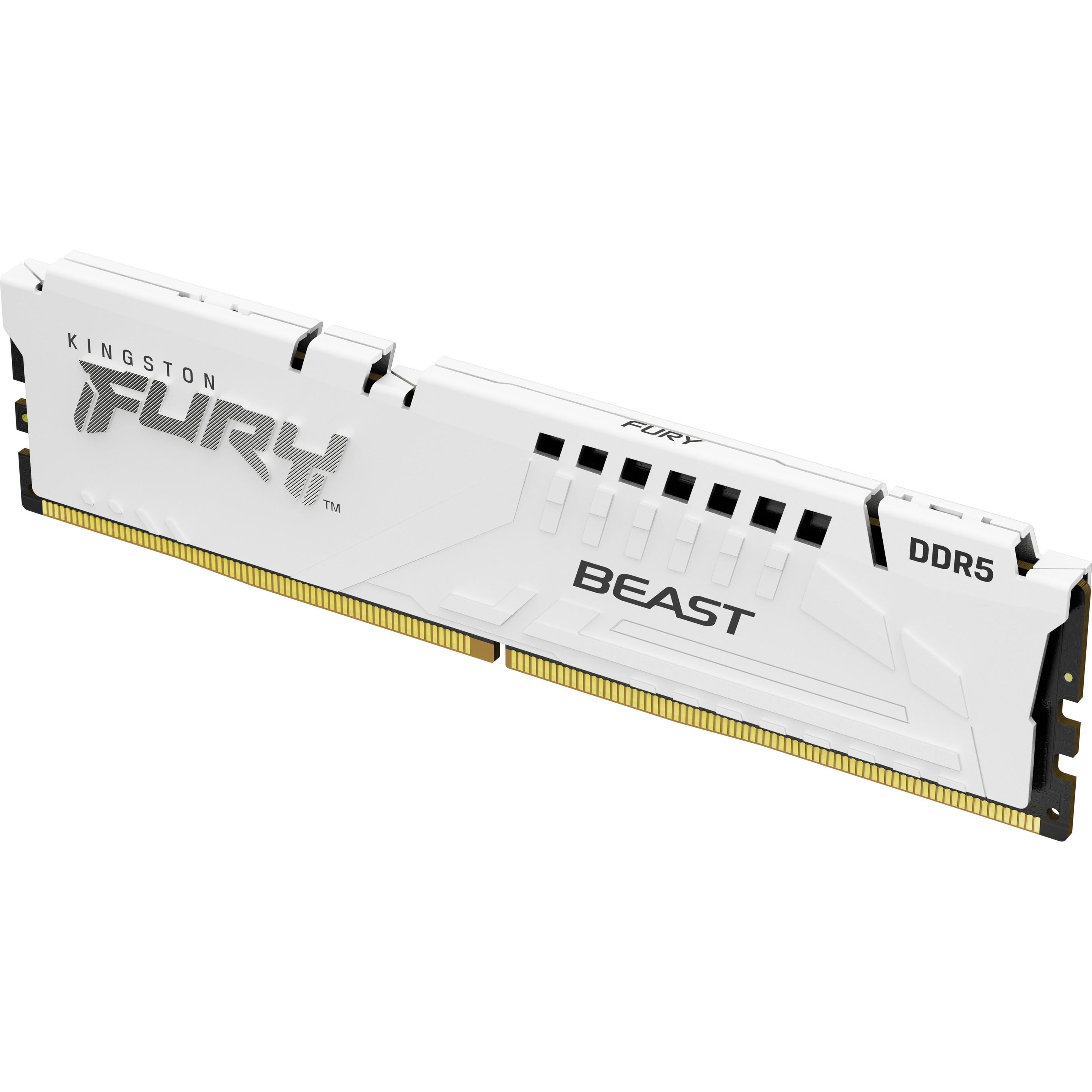 Kingston Bestia della furia (2 x 16GB, 6000 MHz, RAM DDR5, DIMM), Memoria RAM, Bianco
