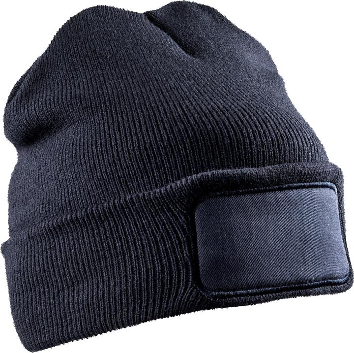 Produktbild Result Erwachsene Double Knit Drucker Patch Beanie (One Size)