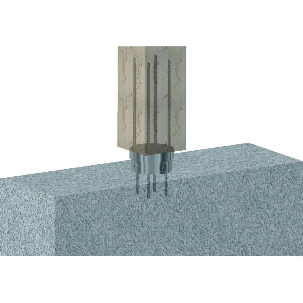 Sihga, Baubeschläge + Holzverbinder, Stützenfüsse Pfalu S+ (Stützenfuss, 1 Stk.)