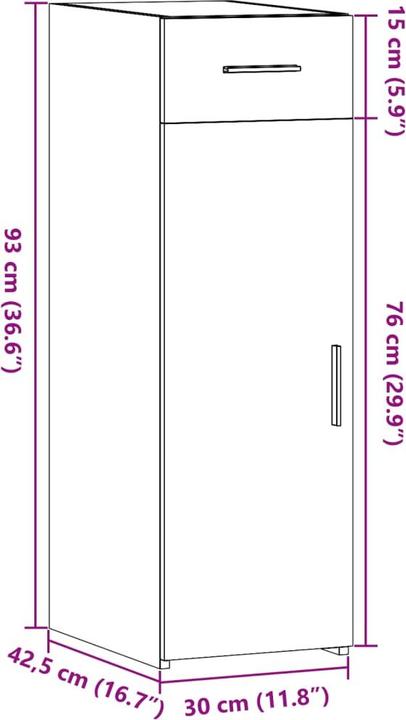 Image du produit vidaXL Sideboard (30 x 42.50 x 93 cm)