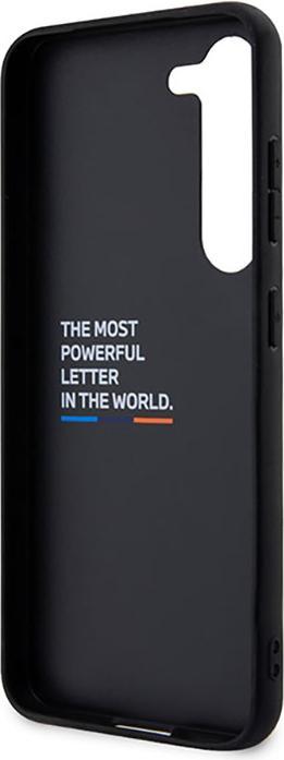 Produktbild BMW BMHCS23M22PTDK S23+ S916 czarny/black Leather Stamp Tricolor (Samsung Galaxy S23+)