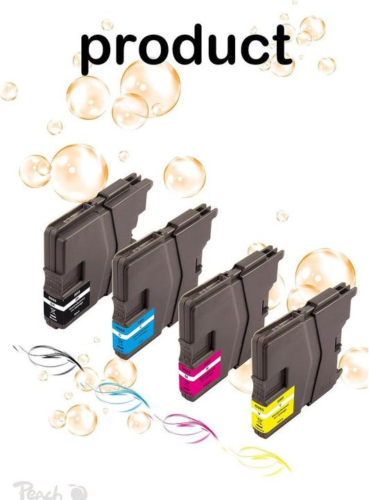 Image du produit Peach Cartouches d'encre économiques compatibles avec LC-985VAL (C, CF, M, Y)