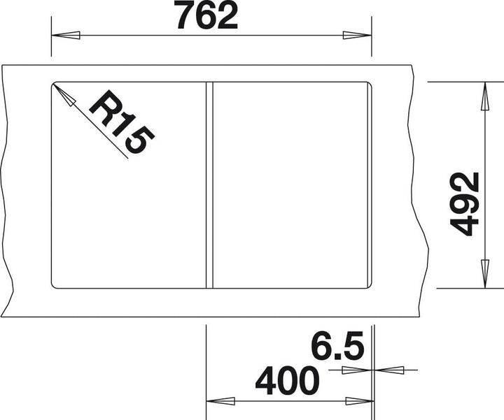Actual product image Blanco Classic 40 S (Fitted sink with draining board, 78 cm, 51 cm)