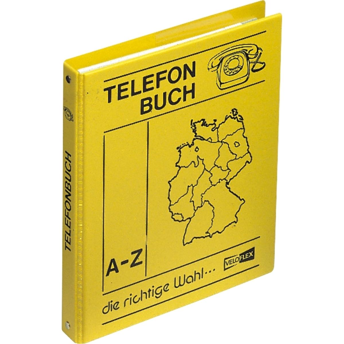 Magni, Ordner, 5158000 - Telefonringbuch, DIN A5 4- Rund- Ring- Mechanik, 16 mm breit gelb (A5, 16 mm, 1 x)