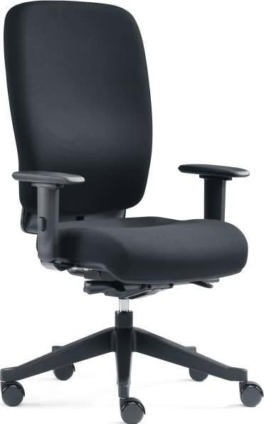 Produktbild Sitwell Bandscheiben-Drehstuhl Profi-Office schwarz mit Armlehnen (48 - 53 cm)