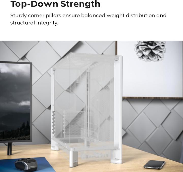 Produktbild Montech HS02 PRO, ATX Mid-Tower PC-Gehäuse, Gaming-PC, High-Airflow, reversibles Layout, stabile geb (ATX, mATX, Mini-ITX)