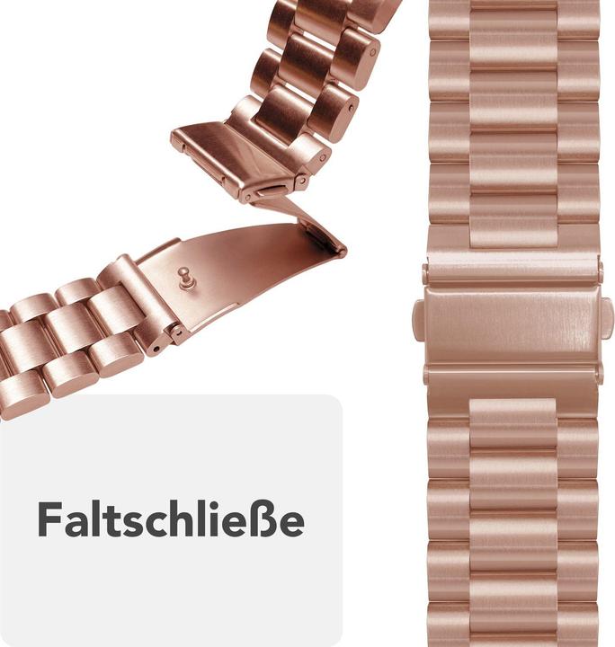 Produktbild Nalia Mova Edelstahl-Armband für Apple Watch, Metallarmband gebürstet - Stabil, Rostfrei & Matt (Edelstahl 316L)