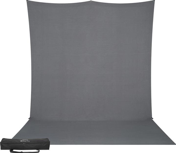 Produktbild Westcott X-Drop Pro - Neutral Gray (8' x 13') Wrinkle-Resistant Backdrop Kit, 2.4x4 m (8 cm, 13 cm)