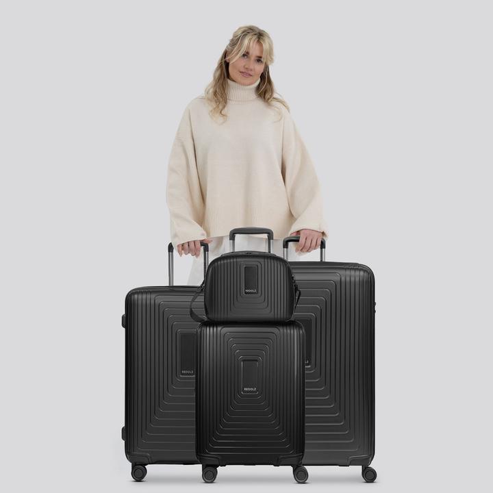 Produktbild Redolz Essentials 14 4-Rollen Kofferset + Beautycase 4 tlg. mit Dehnfalte (264 l)