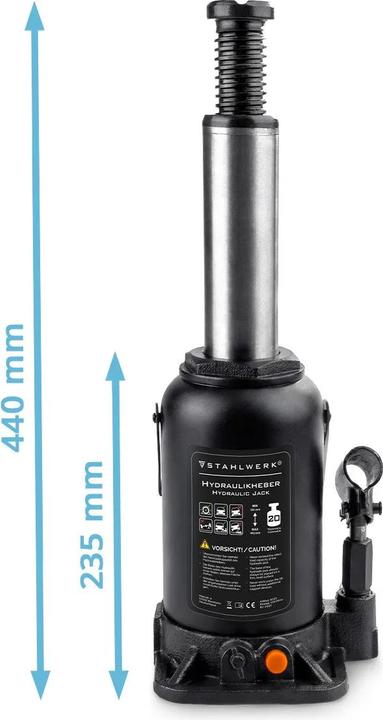 Produktbild Stahlwerk Hydraulikheber 20 Tonnen Hubkraft 235-440 mm Stempelwagenheber Autoheber Wagenheber