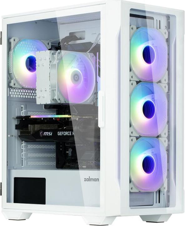 Immagine prodotto Zalman Custodia per PC I3 Neo TG Mid Tower Ventola RGB x4, bianca (Mini-ITX, ATX, mATX)
