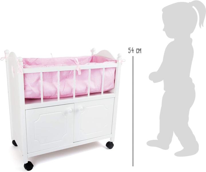 Actual product image small foot Doll bed with wardrobe