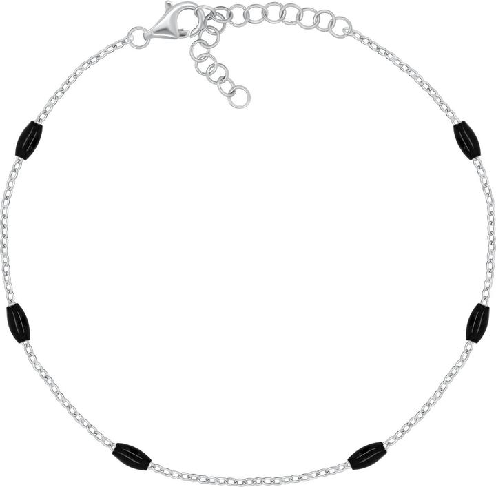 Immagine prodotto Brilio Silver Silver Bracelet With Black Beads Brc229wbc