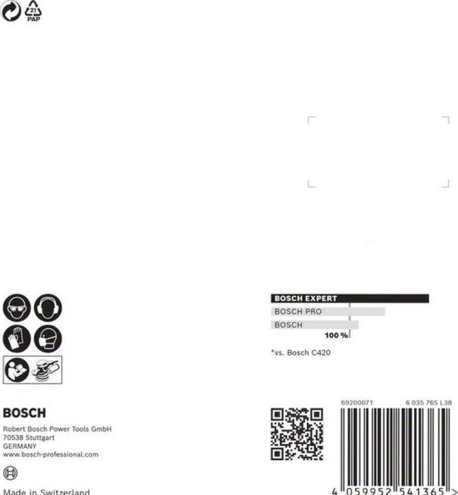 Produktbild Bosch Professional Zubehör EXPERT C470 Schleifpapier mit 8 Löchern für Exzenterschleifer, 115 mm, G 180, 5-tlg. (180)
