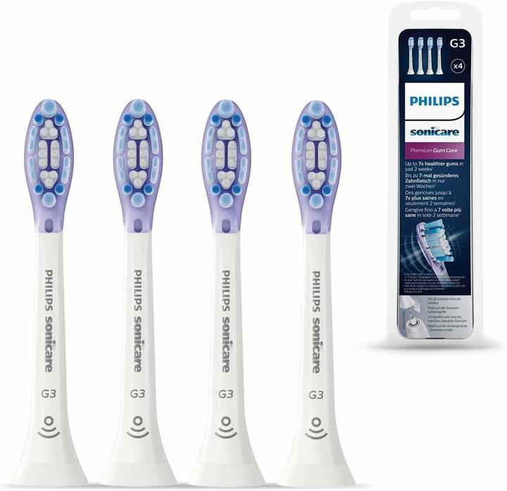 Actual product image Philips Sonicare Original slip-on brush Premium GumCare 4 pack (4 x)