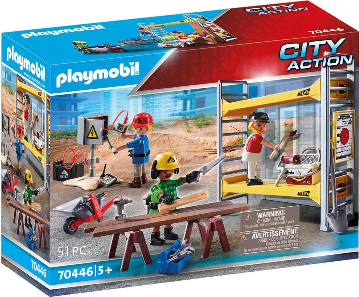 Produktbild Playmobil Baugerüst mit Handwerkern (70446, Playmobil City Action)