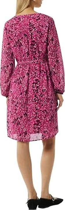 Produktbild Comma Kleid Kleid mit All-over-Print und Bindegürtel (40)