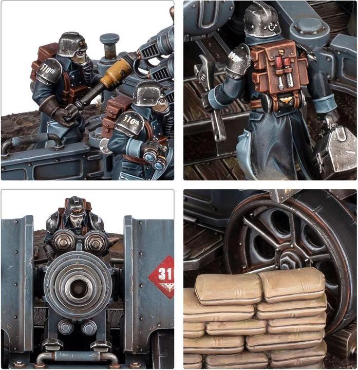 Actual product image Games Workshop Warhammer 40k - Astra Militarum Equipe d'Artillerie de Krieg (Plastic)