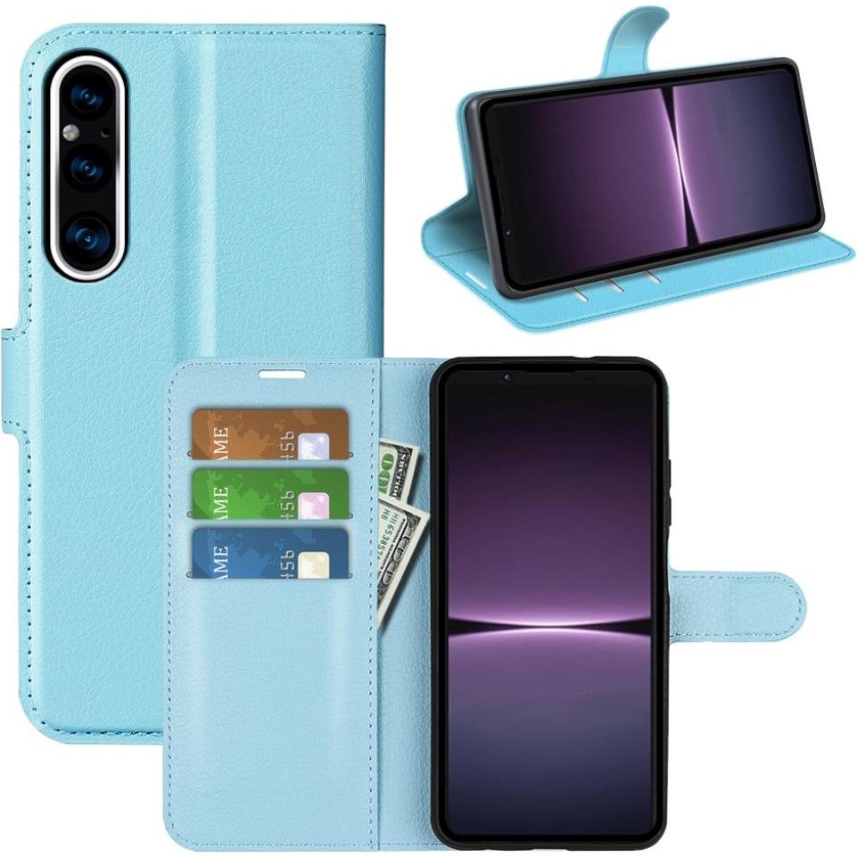 Screenguard Sony Xperia 1 V Leather Guard Lederhülle (Sony Xperia 1 V), Smartphone Hülle, Blau