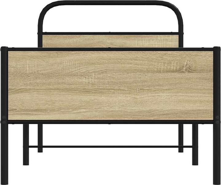 Produktbild VidaXL Bettgestell ohne Matratze 75x190 cm Sonoma-Eiche Holzwerkstoff (75 x 190 cm)