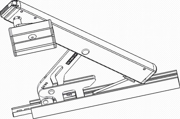Image du produit Geze Ciseaux OL 90 argent avec dispositif anti-décrochage et support d'aile