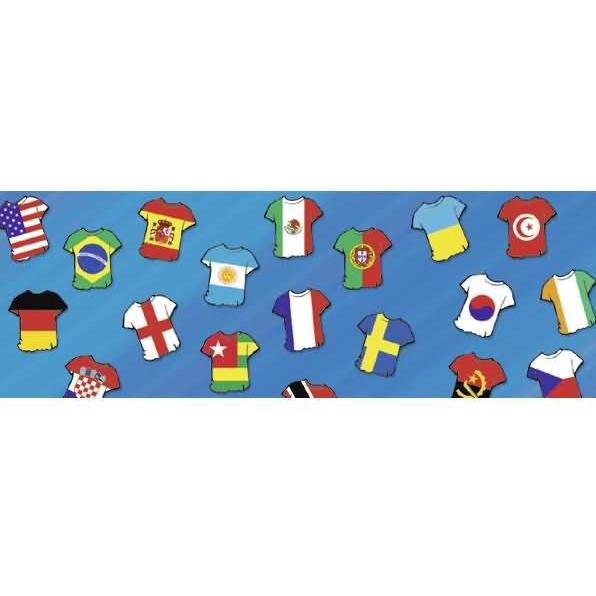 Ursus, Bastelpapier, Transparentpapier 115g/qm A4 VE=25 Blatt Fussball Trikots (115 g/m², 1 x)