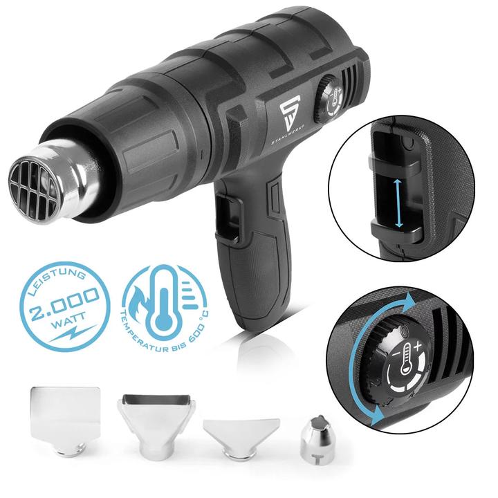 Actual product image Stahlwerk HP-2000 ST hot air gun Hot air gun with 600 degrees and 2,000 W