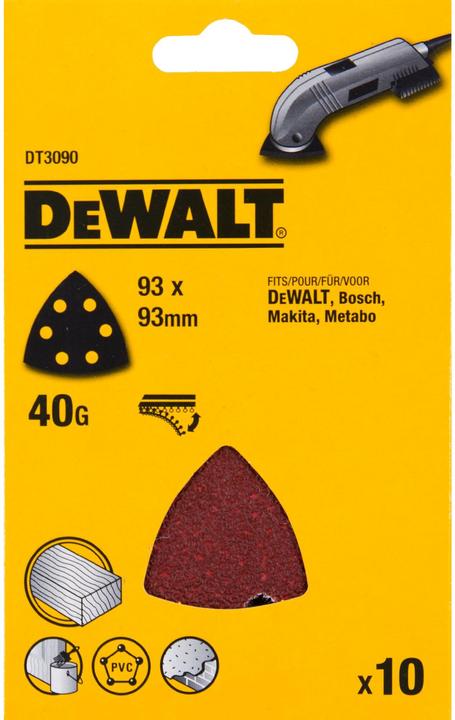Immagine prodotto DeWalt Carta vetrata triangolare Klettfix (40)