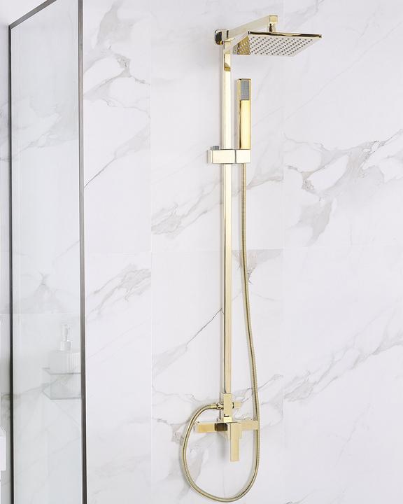 Produktbild Beliani Dusche Set mit Kopfbrause Messing gold TAGBO