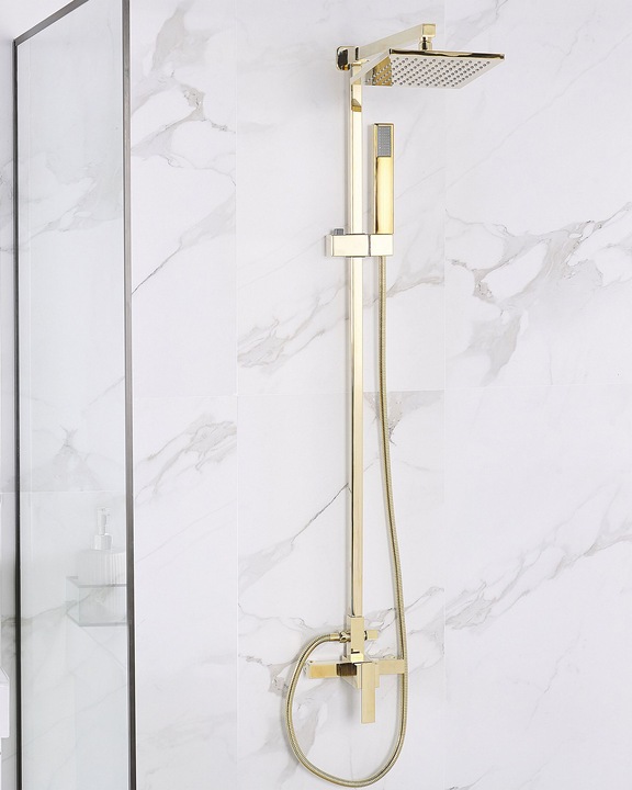 Immagine prodotto Beliani Set doccia con soffione in ottone oro TAGBO