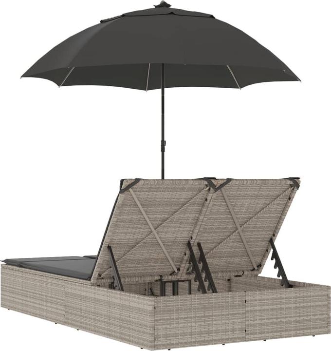 Produktbild vidaXL Doppel-Sonnenliege (164 cm)