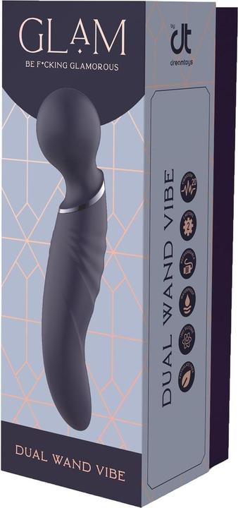Produktbild Dream Toys Glam Dual Wand Vibe Vibrator Blue 21,5 cm