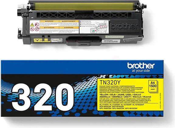 Produktbild Brother TN320Y Toner gelb 1.500 Seiten ISO/IEC 19798 Gelb (Y)