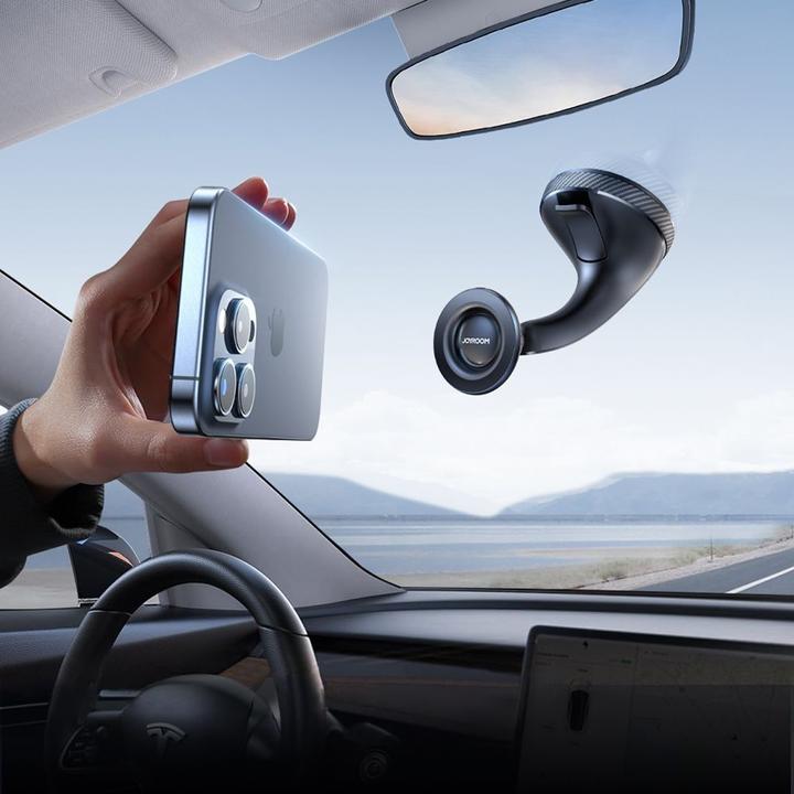 Actual product image Joyroom JR-ZS406 magnetic car holder for windshield / Cockpit - black