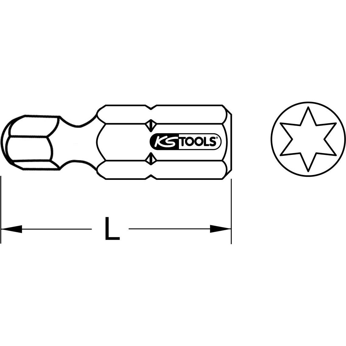 Thumbnail - KS Tools, Bits, 1/4" Bit (T40)