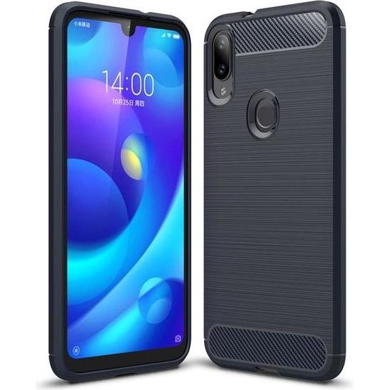 MU Style Carbon Fiber TPU Softcase Series (Xiaomi Mi Play), Smartphone Hülle, Blau