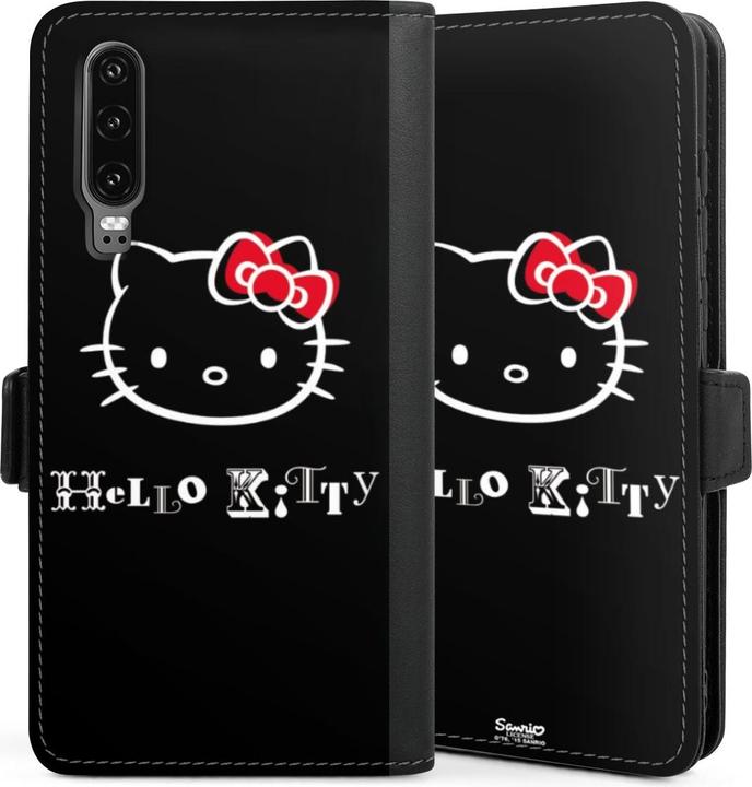 Produktbild DeinDesign Tasche für Huawei P30 Handy Flip Case Wallet Cover Handytasche Leder Fanartikel Hello Kitty Kawaii (Huawei P30)