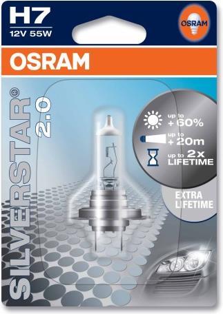 Image du produit Osram H7 Silverstar 2.0 64210SV2 Pièce 1 (H7)