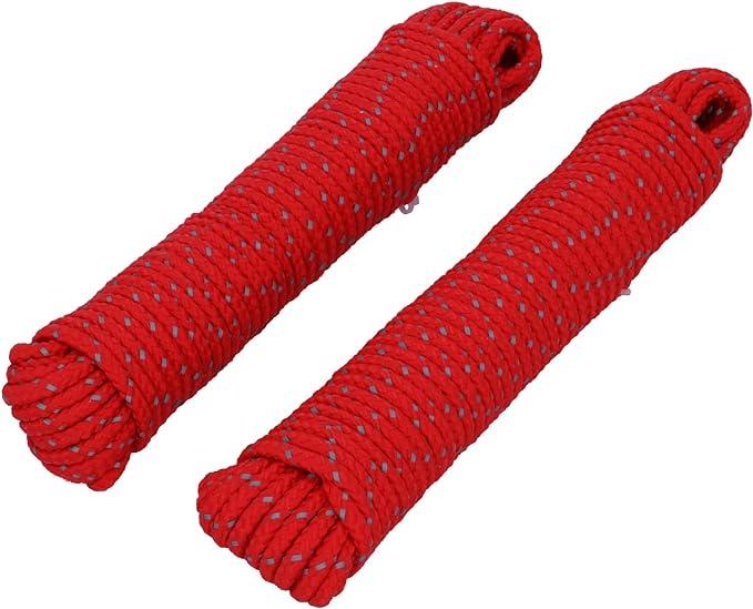 Helpmate PP-Seil, 5 mm, reflektierend, rot, 15 m, 2 Stück (15 m)