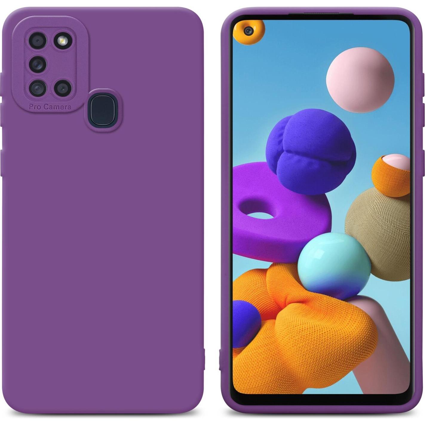 Thumbnail - Cadorabo Hülle für Samsung Galaxy A21s im TPU Fluid LM162 Style (Samsung Galaxy A21s), Smartphone Hülle, Violett