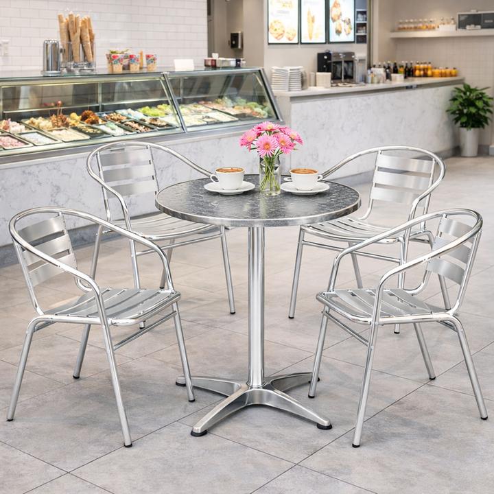 Actual product image Mojawo Bistro set 5-piece aluminium - stainless steel