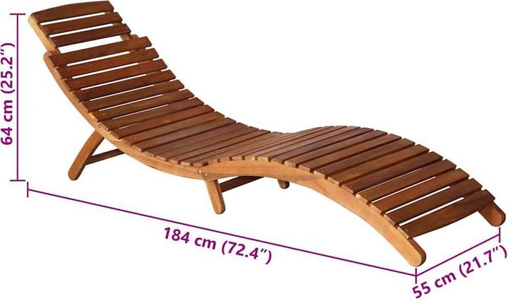 Produktbild vidaXL Sonnenliege mit Tisch (184 cm)