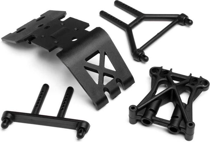 Actual product image HPI E-savage skidplate, shock towers set