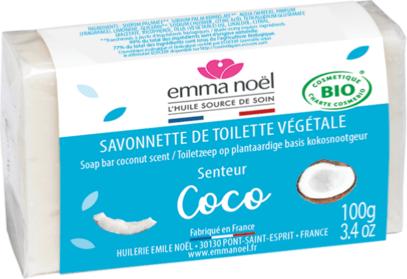Image du produit Emma Noël Savonnette coco bio (Savon solide, 100 g)